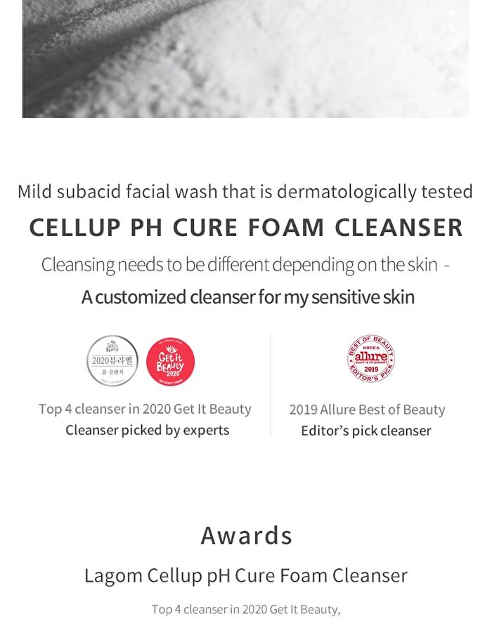 Lagom Cellup pH Cure Foam Cleanser Mini - 20ml