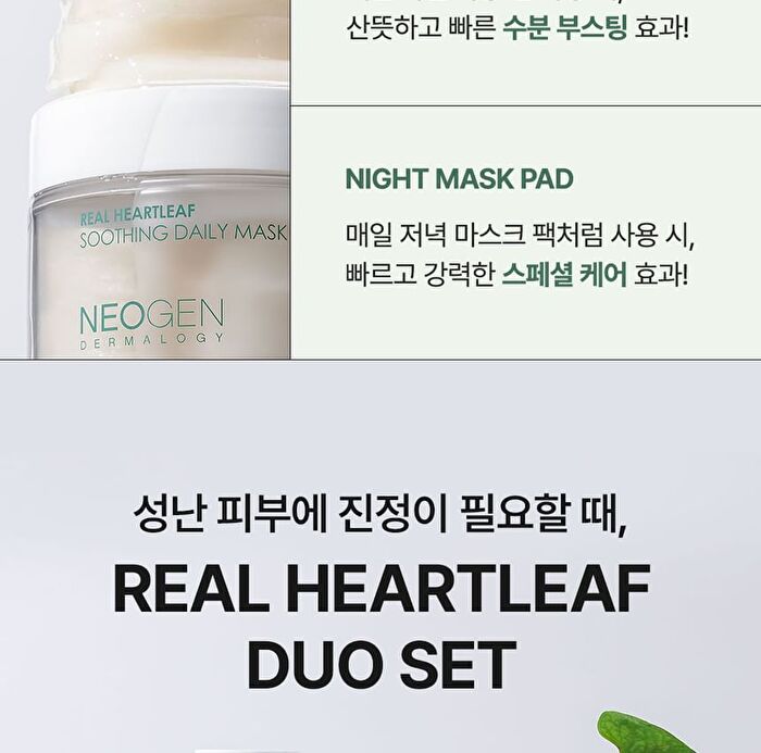 Real Heartleaf Soothing Daily Mask - 40 sheets