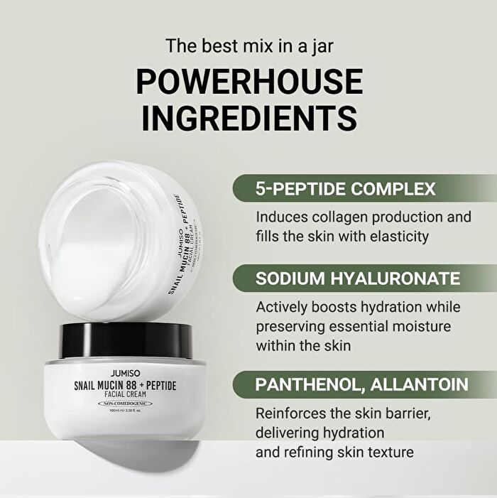 Jumiso Snail Mucin 88 + Peptide Facial Cream Mini - 30ml