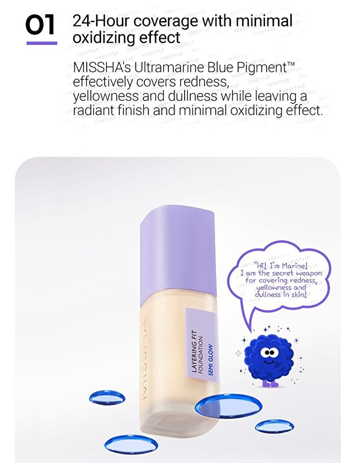 Layering Fit Foundation Semi Glow - 4 Colors - #21 Fair