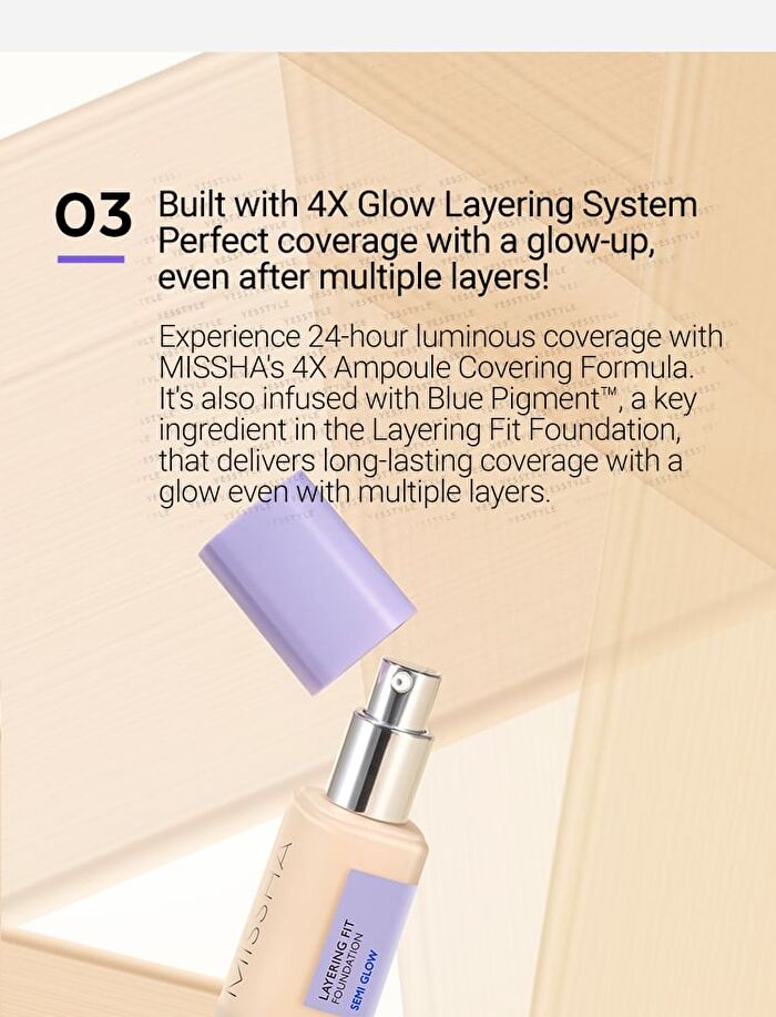 Layering Fit Foundation Semi Glow - 4 Colors - #21 Fair