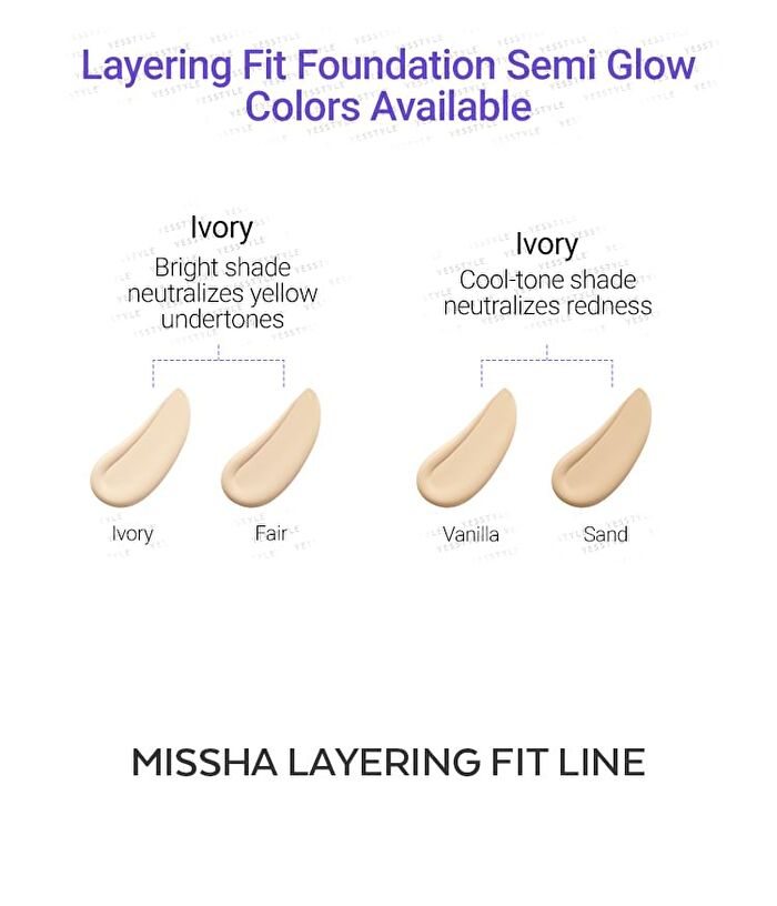 Layering Fit Foundation Semi Glow - 4 Colors - #21 Fair