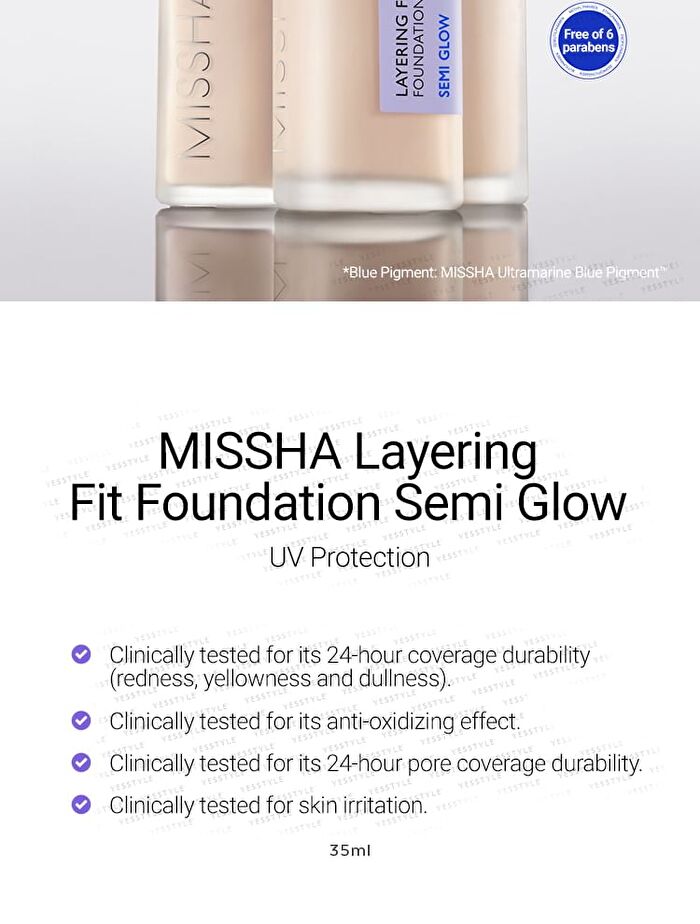 Layering Fit Foundation Semi Glow - 4 Colors - #21 Fair