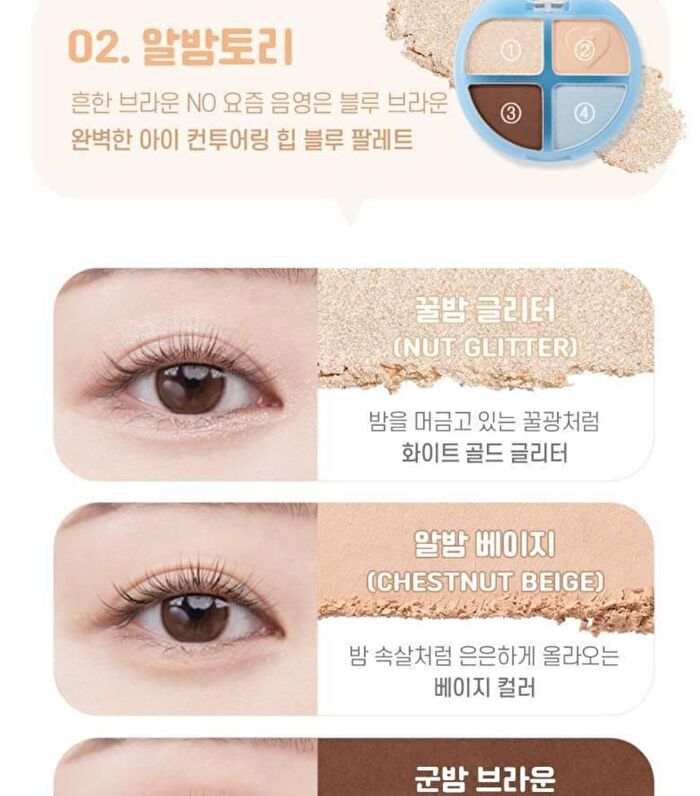 Tintin Dory Eyeshadow Palette - 5 Types - #03 Grapefruit Dory
