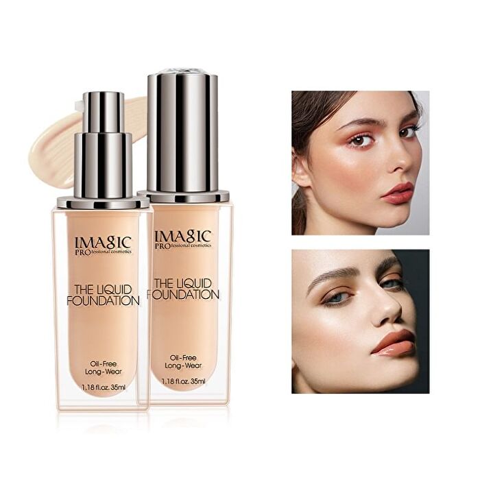 Imagic Oil-Free Liquid Foundation - 5 Shades - #1352 Bright Pink - 35ml