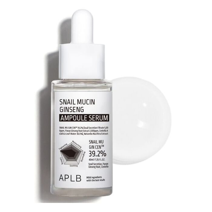 Aplb Snail Mucin Ginseng Ampoule Serum - 40ml