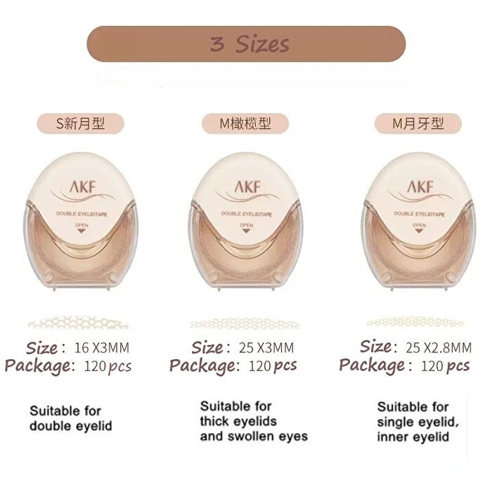 Akf Double-Sided Eyelid Tape - 3 types - #M 25x2.8mm