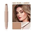 Highlighter & Contour Double-Headed Stick - 3 Shades - 102 Natural & Light Brown - 3.6g