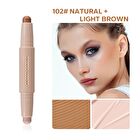 Highlighter & Contour Double-Headed Stick - 3 Shades - 102 Natural & Light Brown - 3.6g