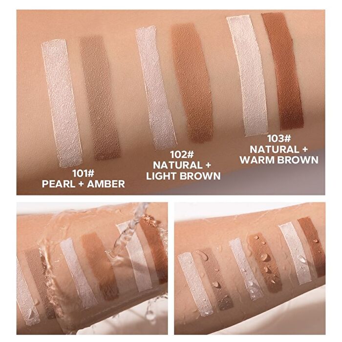 Highlighter & Contour Double-Headed Stick - 3 Shades - 102 Natural & Light Brown - 3.6g