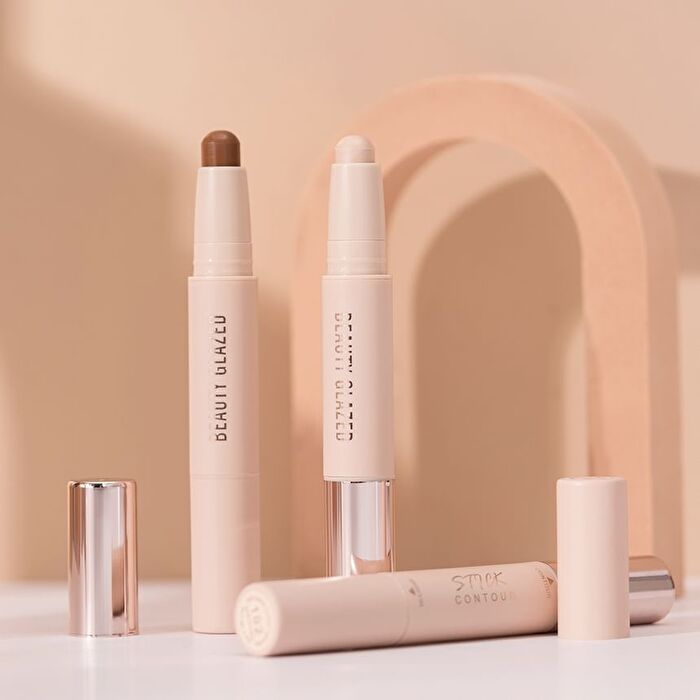 Highlighter & Contour Double-Headed Stick - 3 Shades - 102 Natural & Light Brown - 3.6g