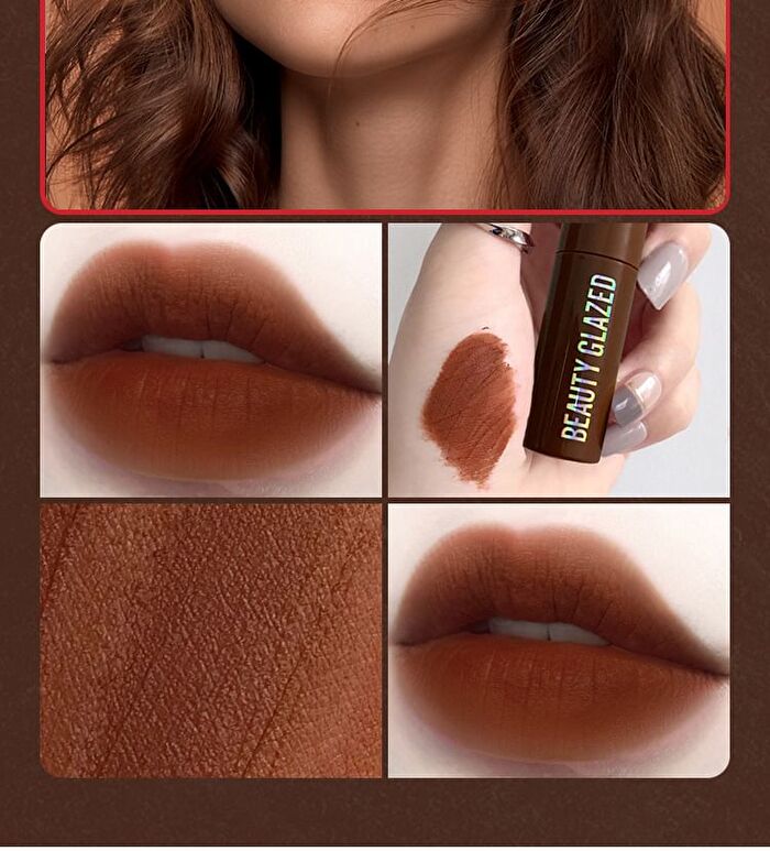 Beauty Glazed Chocolate Silky Lip Glaze - 12 Colours - 102 Coral Cream - 2g