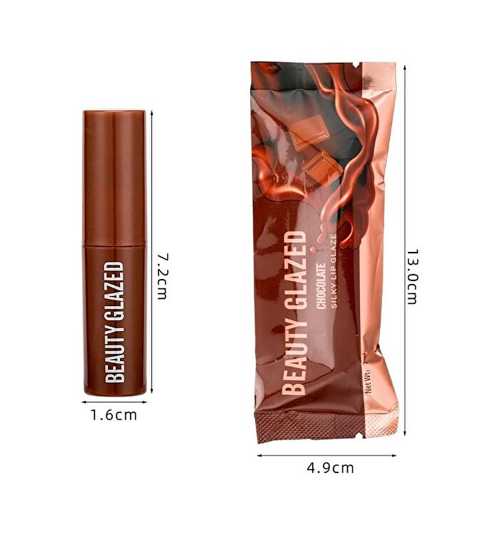 Beauty Glazed Chocolate Silky Lip Glaze - 12 Colours - 102 Coral Cream - 2g