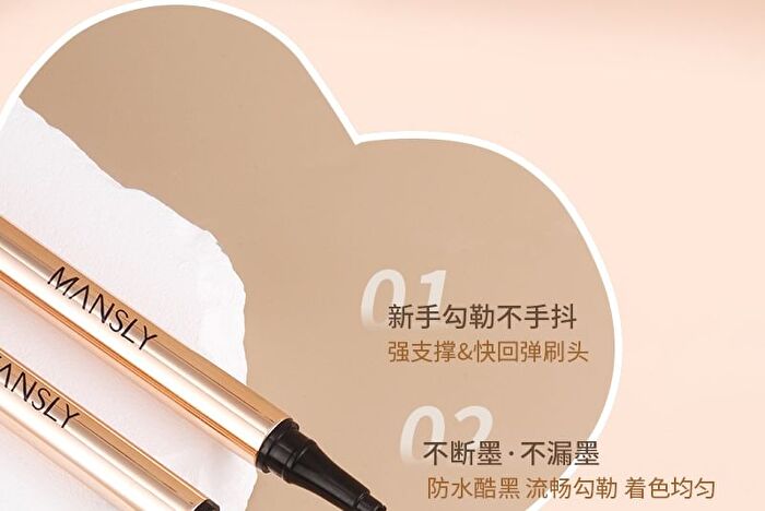 Mansly Intense Black Smooth Eyeliner with Mirror - 1pc - 0.7g