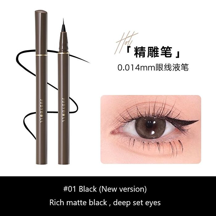 Slim Liquid Eyeliner - 4 Classic Ultra-Fine Colours - #02 Deep Brown - 400mg (new version)
