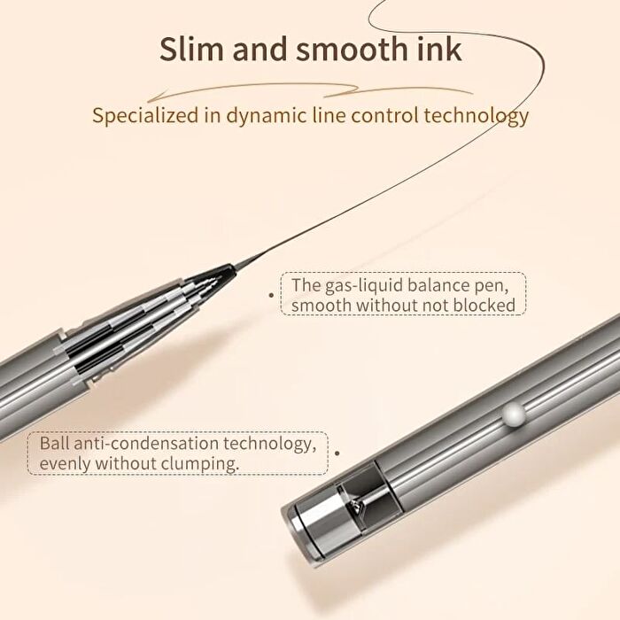 Slim Liquid Eyeliner - 4 Classic Ultra-Fine Colours - #04 Gray Brown - 400mg (new version)