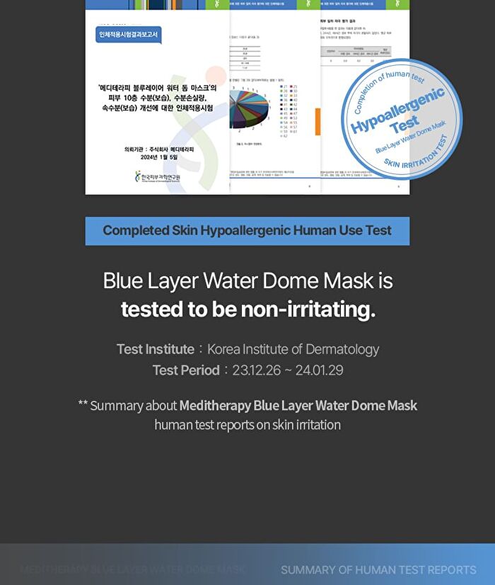 Blue Layer Water Dome Mask Set - 34g x 4 sheets