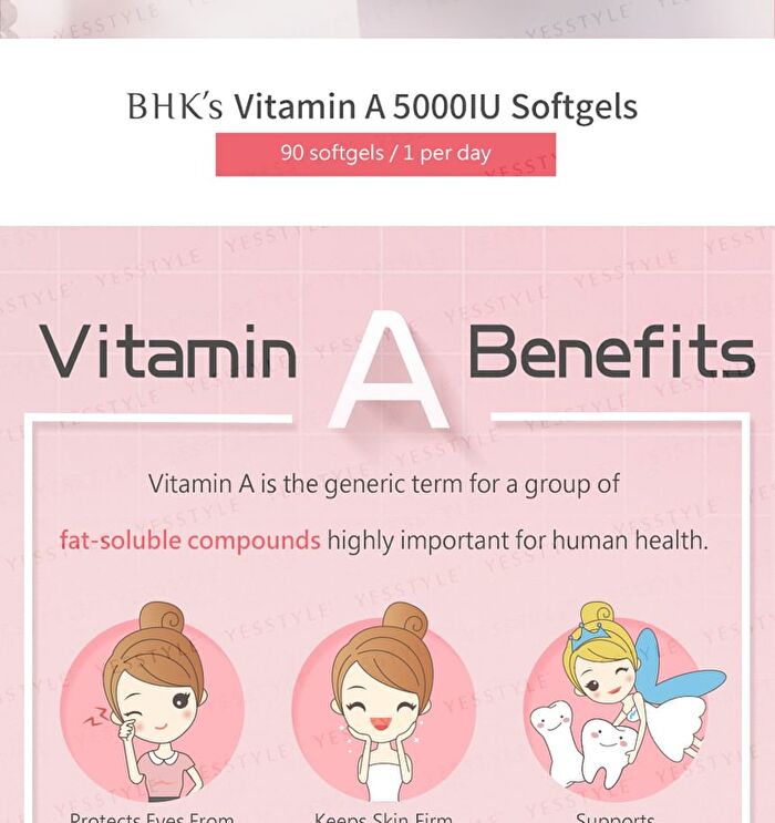 Vitamin A 5000 IU Softgel - 90 softgels