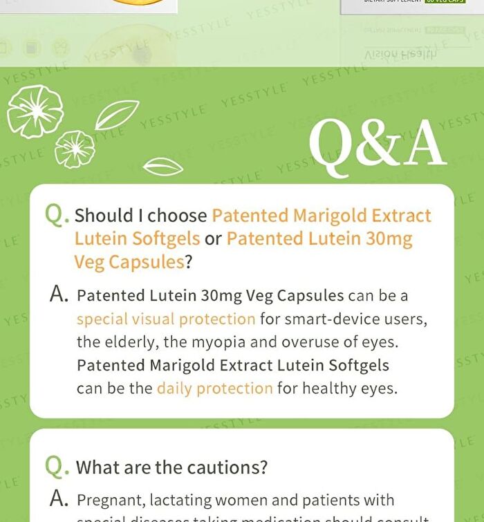 Patented Lutein Ex Veg Capsule - 60 capsules