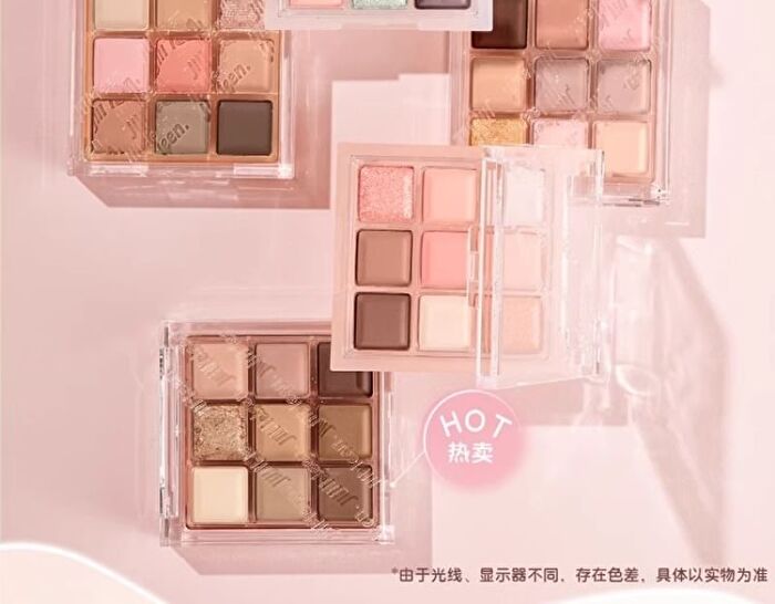 Jill Leen 9 Colors Chocolate Eyeshadow Palette - #CC03 Peach Chocolate - #CC03 - 9g