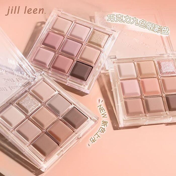Jill Leen 9 Colors Chocolate Eyeshadow Palette - #CC03 Peach Chocolate - #CC03 - 9g