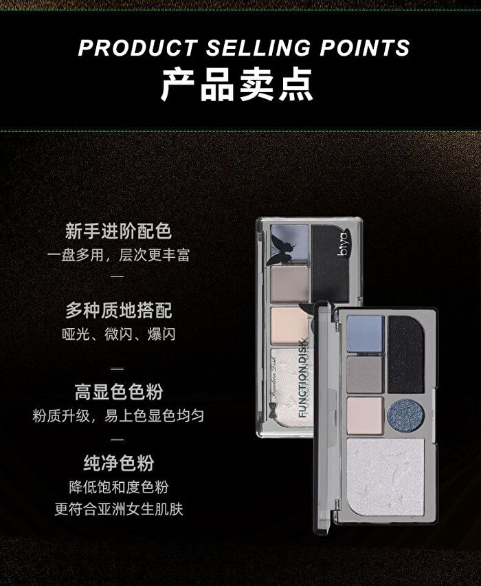 Dark Night Butterfly Eyeshadow Palette - 4 Types - 102# Butterflies Night Elvest - 7.05g
