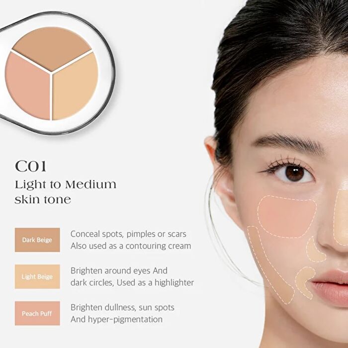 Perfect Cover Concealer Palette - 3 Colors - #C02