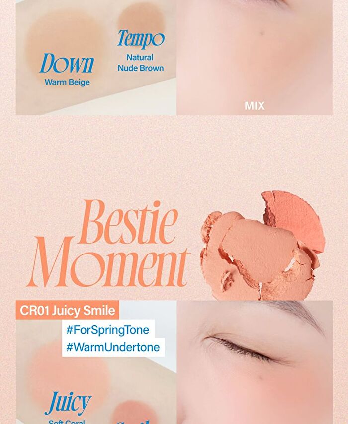 fwee Mellow Dual Blusher - 12 Colors - #ND02 Down Tempo