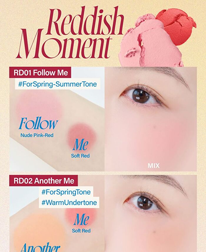fwee Mellow Dual Blusher - 12 Colors - #RD02 Another Me