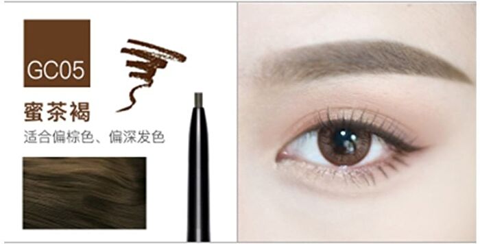 2 in 1 Eyebrow Pencil (#04-06) - #03 Light Green - 0.3g