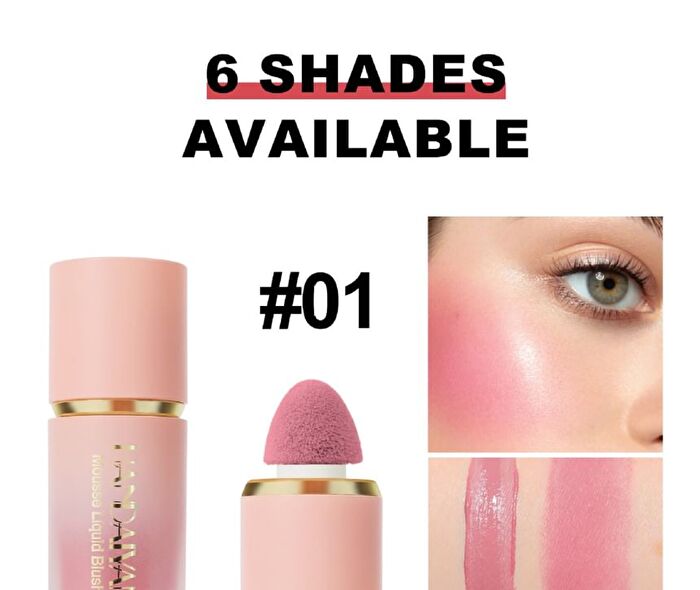 Mousse Liquid Blush - 6 Colors - 01# - 6.5ml