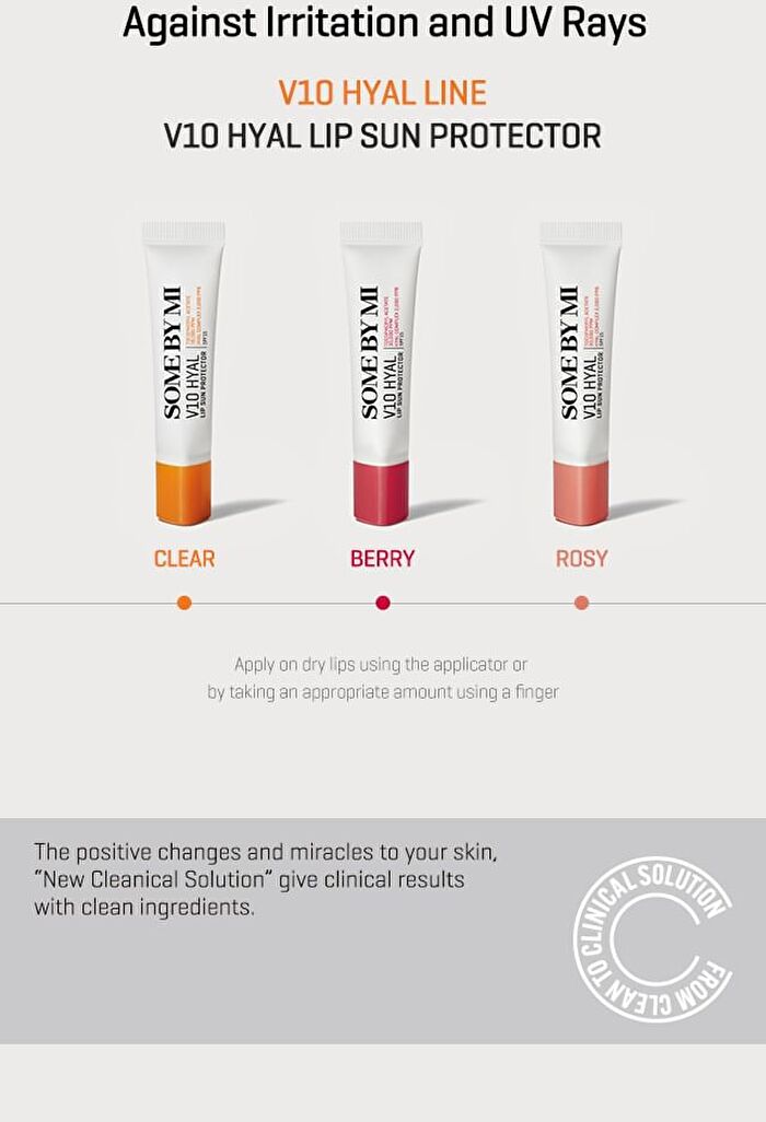V10 Hyal Lip Sun Protector - 2 Colors - #02 Berry