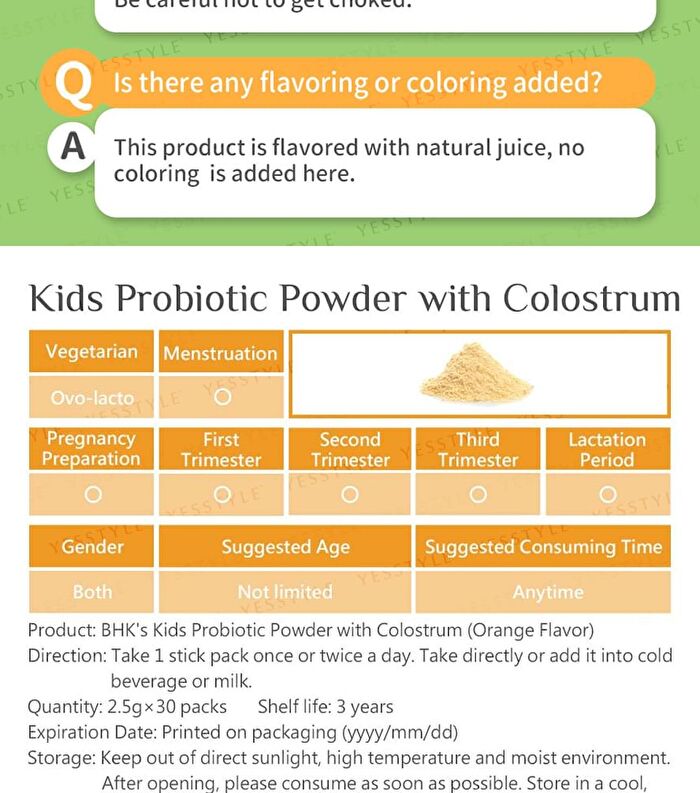 Kids Probiotic Powder Orange Flavor - 2g x 30 packs