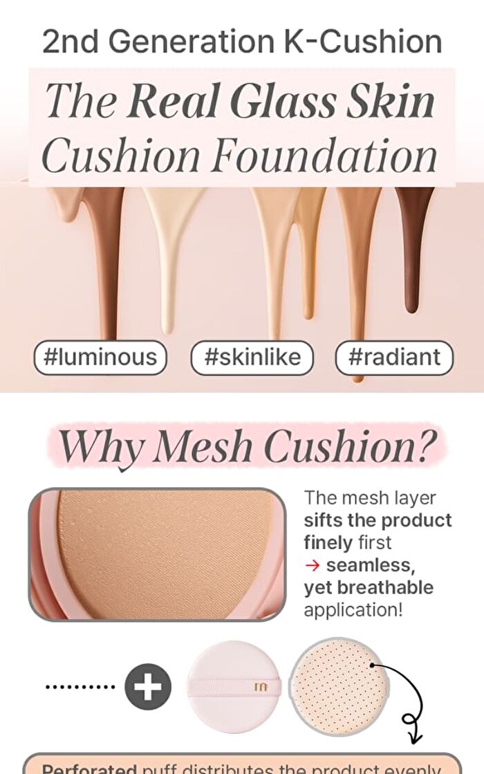 All-day Skin Fit Milky Glow Cushion Set - 3 Colors - #01 Rosy Ivory