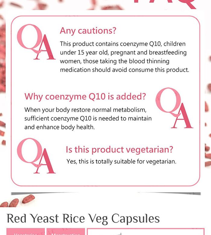 Red Yeast Rice Veg Capsule - 60 capsules
