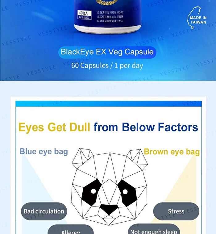 Black Eye Ex+ OPC + Lactobacillus Veg Capsule - 60 capsules