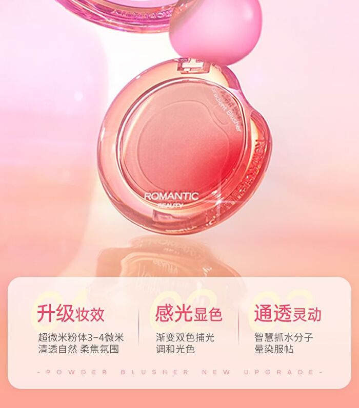 Romantic Beauty Gradient Blusher - #F26 - #F28 - #F24 Milk Peach - 5g