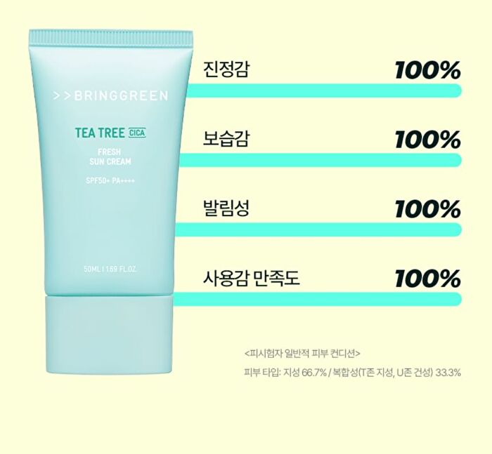Tea Tree Cica Fresh Sun Cream - 2024 Version - 50ml