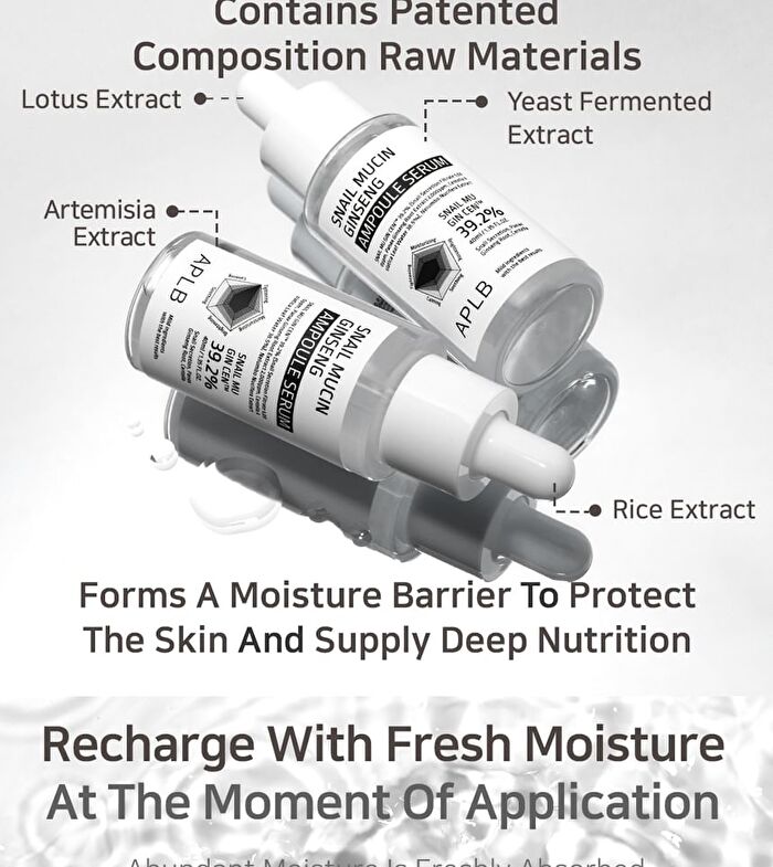 Aplb Snail Mucin Ginseng Ampoule Serum Set - 2 pcs