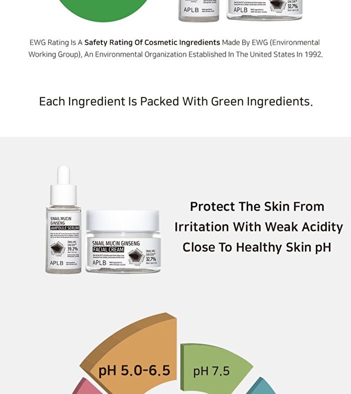 Aplb Snail Mucin Ginseng Ampoule Serum Set - 2 pcs