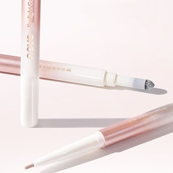 Dual Head Aegyosal Eyeshadow Pen - 3 Shades - 02# Pastel Purple + Pink (550mg + 100mg)