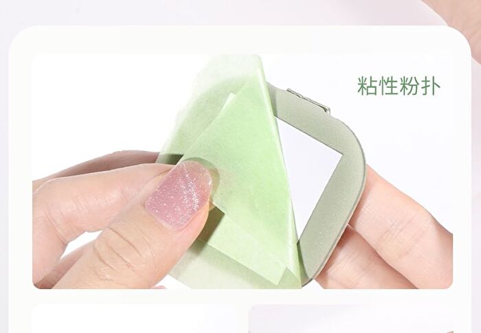 Skin-Friendly Blotting Paper (with Mirror) / Refill - Green (100 sheets) - Mini Case