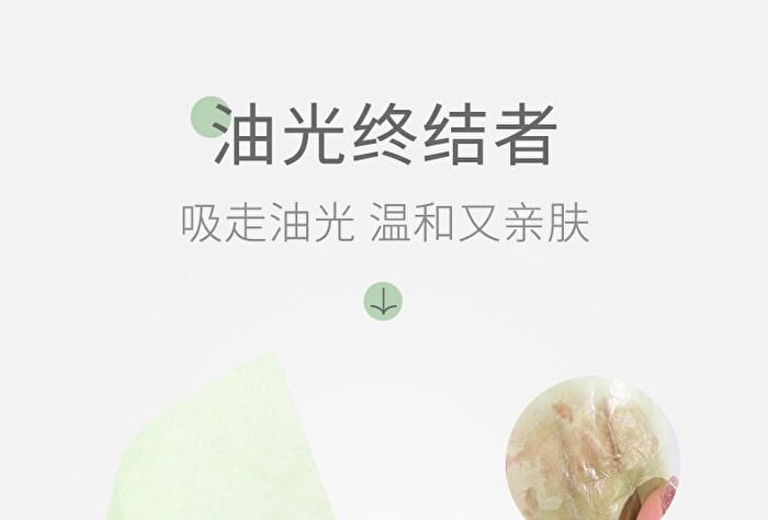 Skin-Friendly Blotting Paper (with Mirror) / Refill - Green (100 sheets) - Mini Case