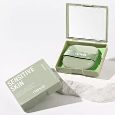 Skin-Friendly Blotting Paper (with Mirror) / Refill - Green (100 sheets) - Mini Case