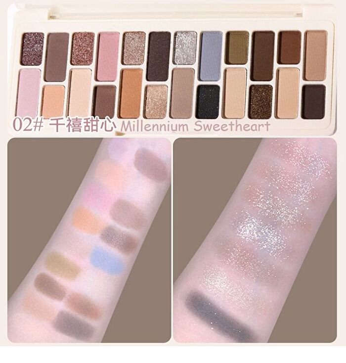 24 Colours Starry Eyeshadow Palette - 2 Shades - 02# Millennium Sweetheart - 20g