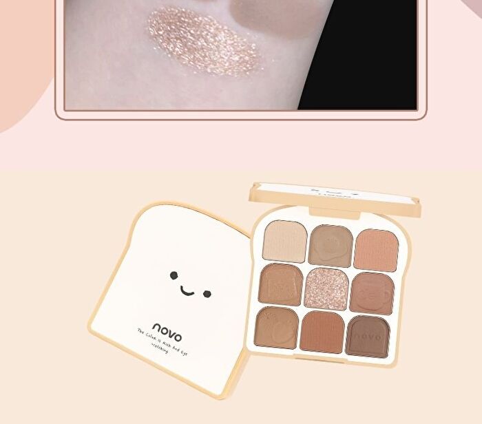 9 Colours Soft Toast Eyeshadow Palette - 3 Shades - 1# Late Autumn - 10g