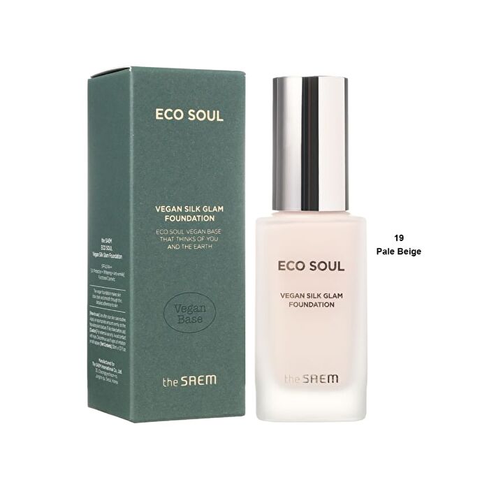 Eco Soul Vegan Silk Glam Foundation - 3 Colors - 2024 Version - #23 Natural Beige