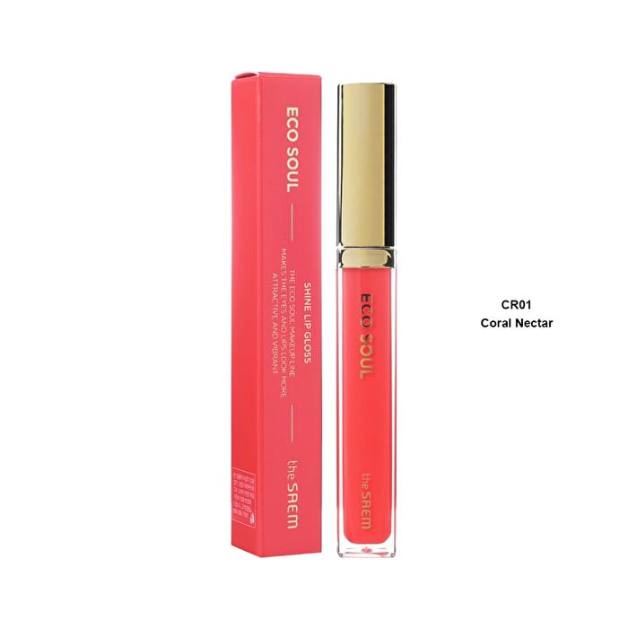 Eco Soul Shine Lip Gloss - 3 Colors - #CR01 Coral Nectar