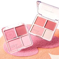 Judydoll 4 Color Blush & Highlight Palette (1-3) - #01 Milk Melon - 9g