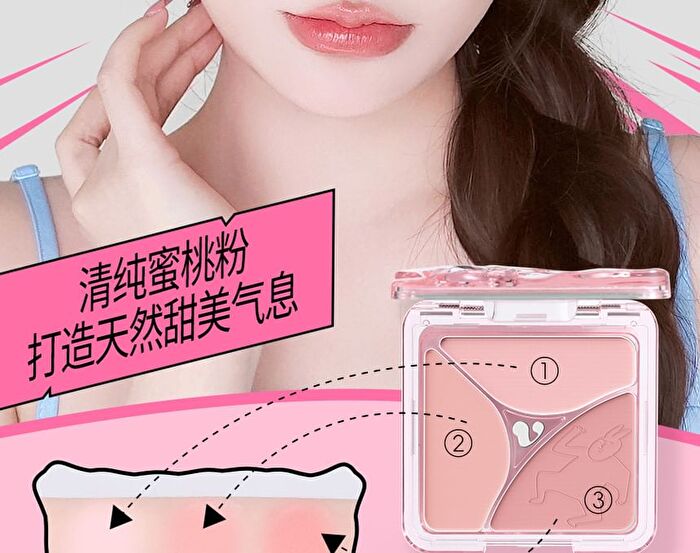Emotion Code Tri-Color Blusher My Friend Rabbit Limited Edition - 3 Types - H03 So Hot - 7g